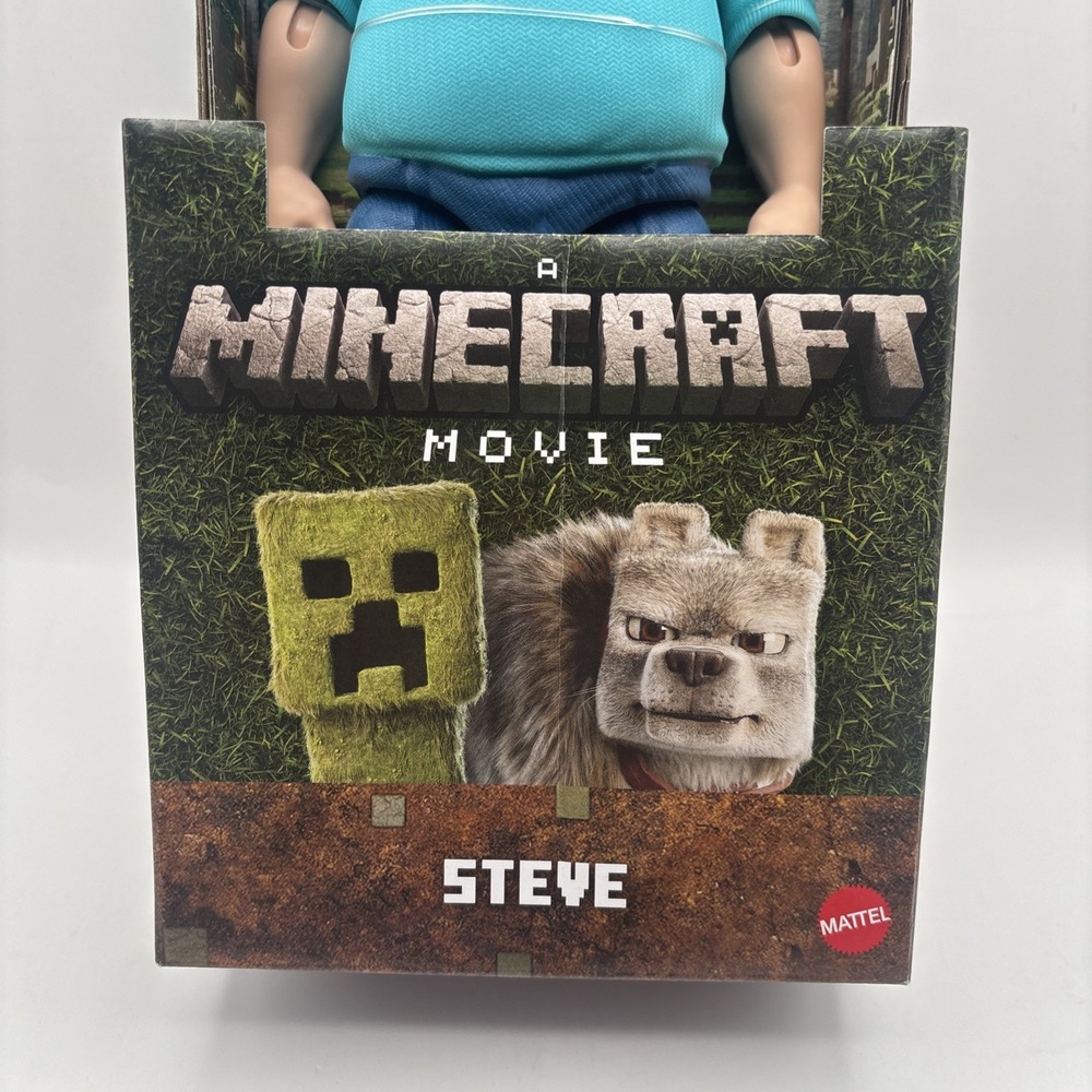 Mattel A Minecraft 12" Jack Black Steve Large Action Figure Brand New In Box - Picture 2 of 9